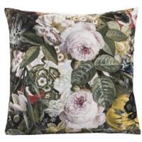 2e Halve Prijs Leen Bakker - Sierkussen Elna - Antraciet/geel - 45x45 Cm - Polyester - Grijs