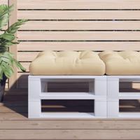VidaXL Palletkussen 50x50x12 cm stof beige