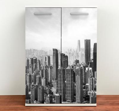 Stickers voor op meubels Stadszicht garderobe decoratie
