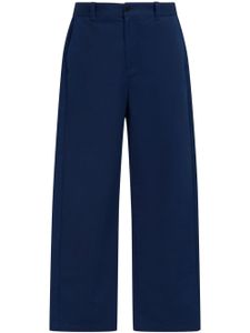 Marni pantalon droit à taille à logo - Bleu