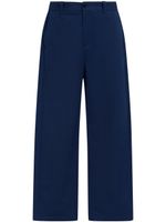 Marni pantalon droit à taille à logo - Bleu