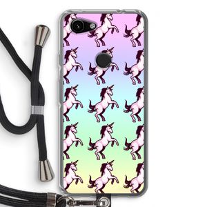 Musketon Unicorn: Pixel 3a Transparant Hoesje met koord