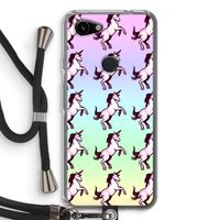 Musketon Unicorn: Pixel 3a Transparant Hoesje met koord