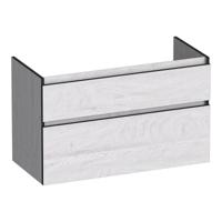 Brauer Delight Edge - Onderkast - 100 cm - met 2 Softclose Lades Greeploos en 1 Sifon Uitsparing - Forest Seashell