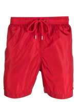 Moncler short de bain à patch logo - Rouge
