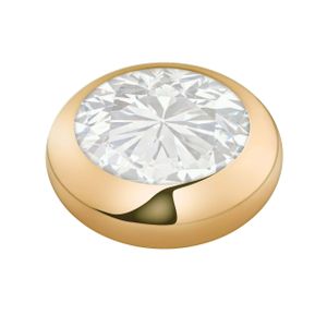 Melano Vivid Basic CZ Steentje White Goud | 7 mm