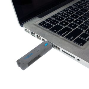 LogiLink USB PORT LOCK, 1 KEY USB-A-poortslot Zilver, Blauw Incl. 1 sleutel