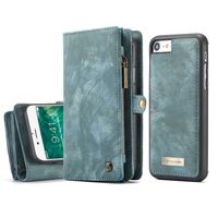 Caseme - vintage 2 in 1 portemonnee hoes - iPhone SE (2022 / 2020) / 8 / 7 / 6(s) - Blauw - thumbnail