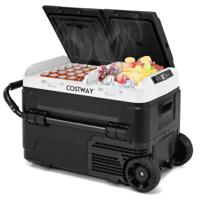 40L Dual Zone Draagbare Elektrische Koeler 12V Compressor Auto Koelkast -20℃ ~ 20℃ 12/24V DC en 100-240V AC voor Voertuigen Boot