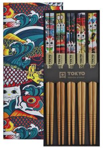 Tokyo Design Studio - Chopsticks Set -Eetstokjes - Lucky & Koinobori - 5 paar