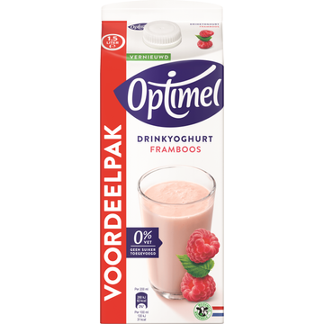 Optimel Drinkyoghurt Framboos 0% Vet 1.5L bij Jumbo