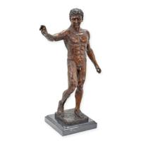 BRONZEN BEELD VAN DAVID hoogte 39 cm - thumbnail