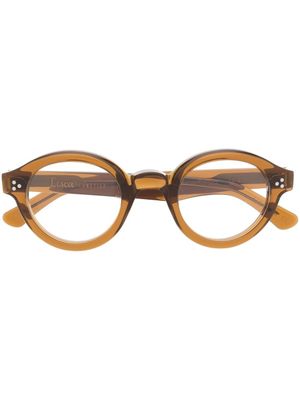 Lesca lunettes de vue à monture ronde - Marron