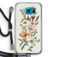 Hello bloemen: Samsung Galaxy S6 Transparant Hoesje met koord