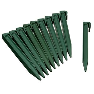 10x stuks Grondpennen van kunststof voor grasranden / borderranden groen 26,7 cm   -