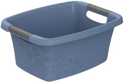Rotho wasmand 25 liter flowers blauw