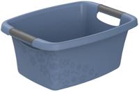 Rotho wasmand 25 liter flowers blauw