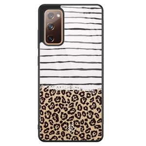 Samsung Galaxy S20 FE glazen hardcase - Leopard lines
