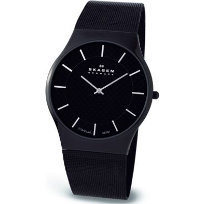 Skagen horlogeband 803XLTBB Staal Zwart