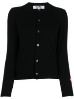 Comme Des Garçons Play cardigan en laine à patch logo - Noir