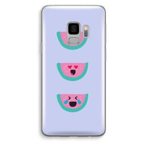 Smiley watermeloen: Samsung Galaxy S9 Transparant Hoesje