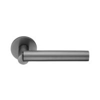 DND handles DND Boole deurkruk op rond rozet - PVD gun metal
