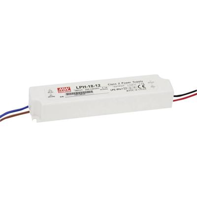 MW Mean Well LPH-18-24 LED-driver, LED-transformator Constante spanning, Constante stroomsterkte 18 W 0 - 0.75 A 24 V/DC Niet dimbaar,