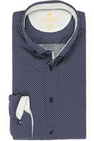 Redmond Modern Fit Overhemd donkerblauw/wit, Stippen