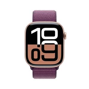 Apple Watch Series 10 GPS + Cellular 46mm Aluminium Case met Plum Sport Loop Smartwatch Roze