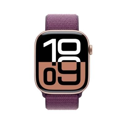 AppleWatch Series 10 GPS + Cellular 46mm Aluminium Case met Plum Sport Loop Smartwatch Roze