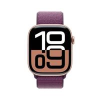Apple Watch Series 10 GPS + Cellular 46mm Aluminium Case met Plum Sport Loop Smartwatch Roze