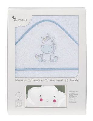 Interbaby badcape en nachtlamp 100 cm katoen Interbaby badcape en nachtlamp 100 cm katoen