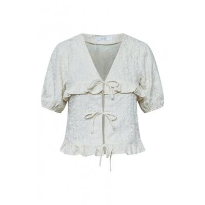 Sisters Point - Beige | Dames | Blouse | Beige | M | regular | Kamst mode