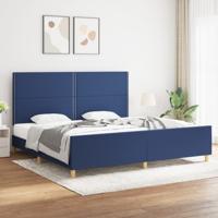 Bedframe zonder matras stof blauw 200x200 cm