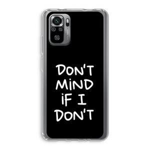 Don't Mind: Xiaomi Redmi Note 10S Transparant Hoesje