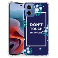 Motorola Moto G34 Anti Shock Case Flowers Blue DTMP