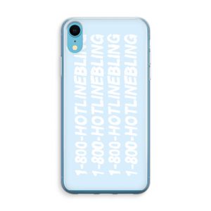 Hotline bling blue: iPhone XR Transparant Hoesje