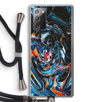 Black Unicorn: Samsung Galaxy Note 20 / Note 20 5G Transparant Hoesje met koord