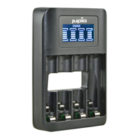 Jupio USB 4-slots Battery Fast Charger LCD - thumbnail