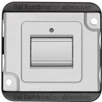 Merten MEG3156-7060 elektrische schakelaar Drukknopschakelaar 1P Zilver - thumbnail