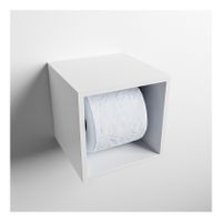 Mondiaz EASY Toiletrolhouder solid surface in- en opbouw 16x16 cm kleur Talc