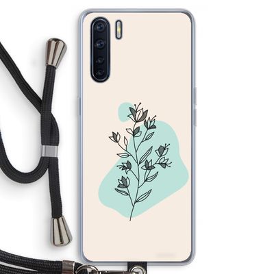 Violets are blue: Oppo A91 Transparant Hoesje met koord