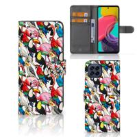 Samsung Galaxy M53 | Telefoonhoesje | Met pasjeshouder | Birds