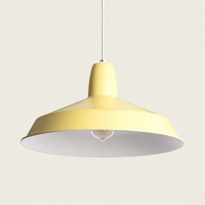 Industriele hanglamp geel met E27 fitting &apos;Abigail&apos;-Geel