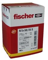Fischer n 5x50/25 s nagelplug 100 st - 50352