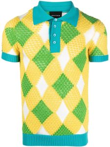 Botter polo à motif géométrique - Jaune