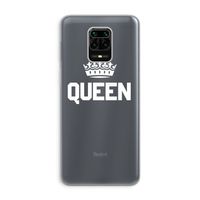 Queen zwart: Xiaomi Redmi Note 9 Pro Transparant Hoesje