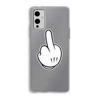 Middle finger white: OnePlus 9 Transparant Hoesje