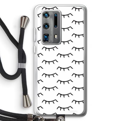 Wimpers: Huawei P40 Pro Plus Transparant Hoesje met koord