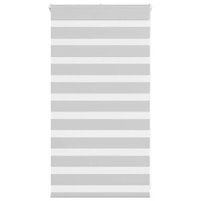 Zebra rolgordijn 75x100 cm stofbreedte 70,9 cm lichtgrijs